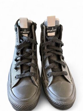 Coraline x Converse High-Top Sneakers in Black